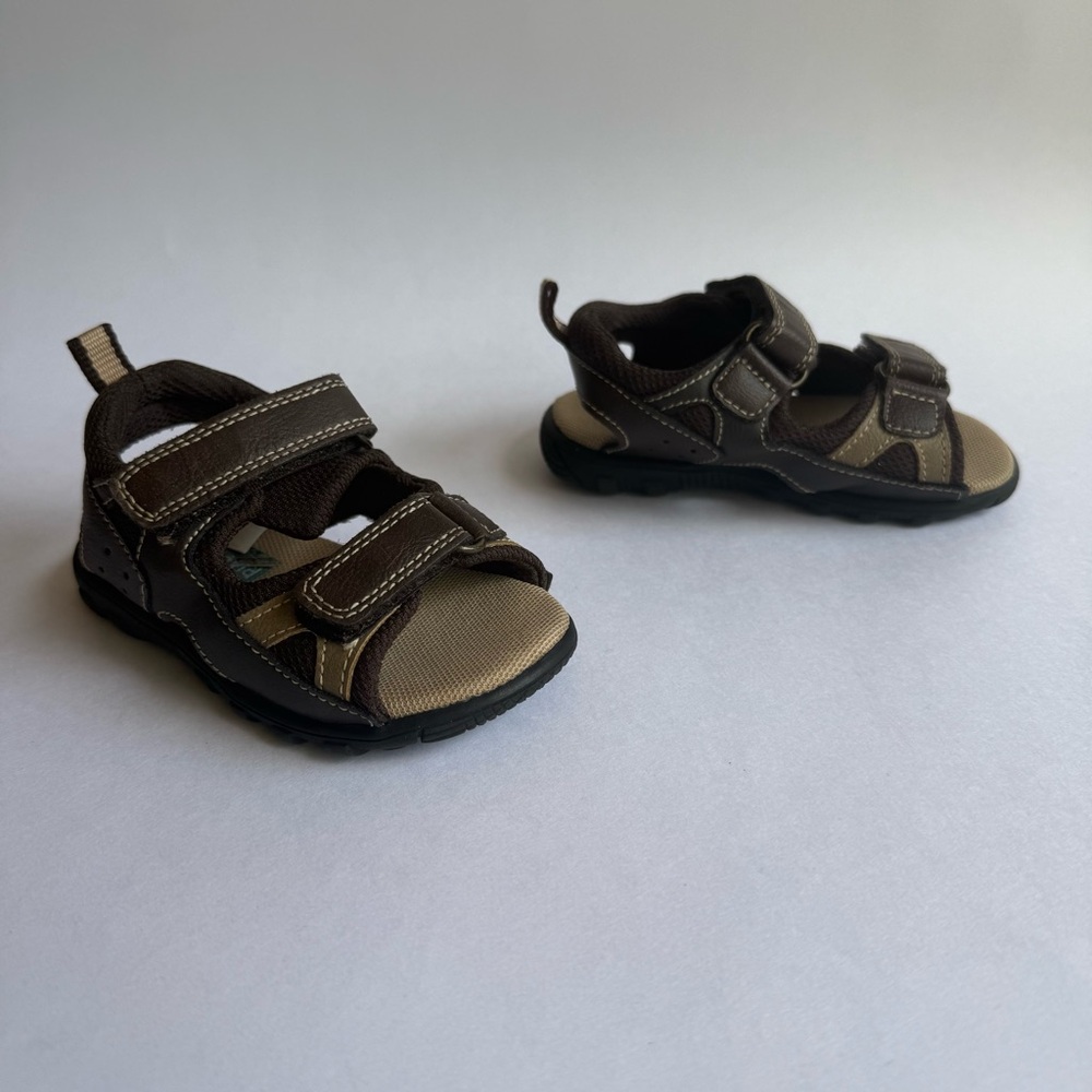Scott David Walkers Justin Toddler Boys - Kids Shoes Sandals brown/ beige 6M